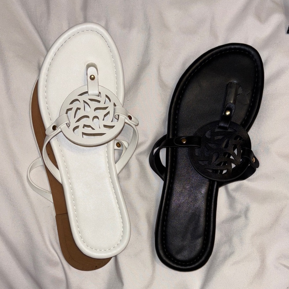 SHEIN Black and White Women's Sandals